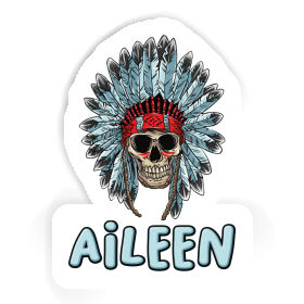 Tête de mort indien Autocollant Aileen Image