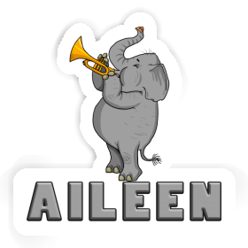 Aileen Autocollant Eléphant trompette Image