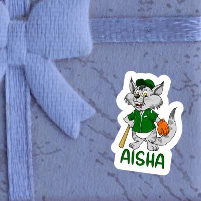 Chat de baseball Autocollant Aisha Laptop Image