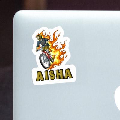 Sticker Mountainbiker Aisha Notebook Image