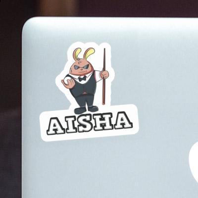 Aisha Sticker Billiard Player Notebook Image