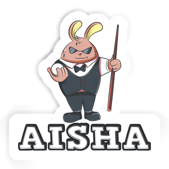 Aisha Sticker Billiard Player Laptop Image