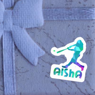 Sticker Baseball Player Aisha Notebook Image