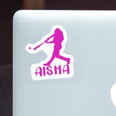 Baseballspieler Sticker Aisha Laptop Image
