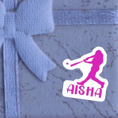 Aisha Sticker Baseball Player Laptop Image