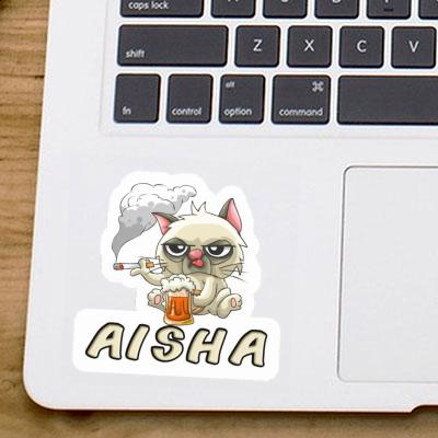 Sticker Aisha Smoking Cat Notebook Image