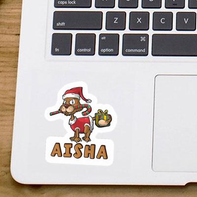 Sticker Aisha Christmas Cat Gift package Image