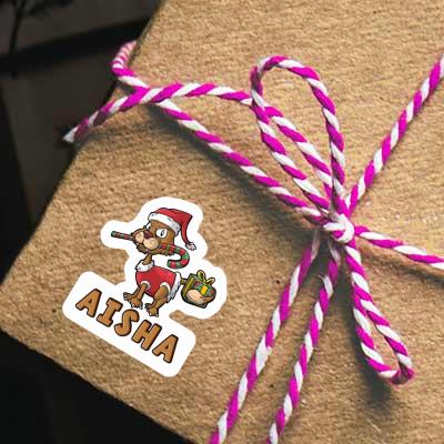 Sticker Aisha Christmas Cat Notebook Image