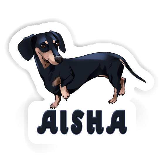 Dachshund Sticker Aisha Laptop Image