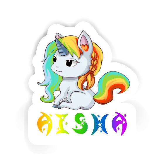 Aisha Sticker Unicorn Laptop Image