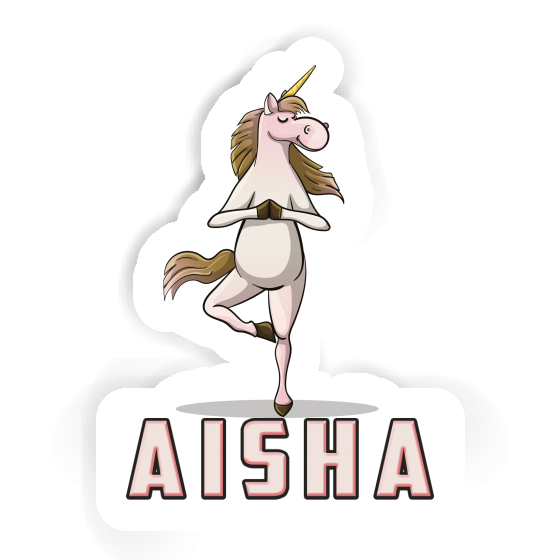 Sticker Yoga-Einhorn Aisha Notebook Image