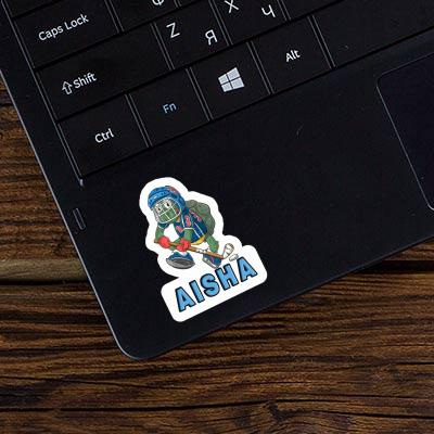 Sticker Aisha Hockey Player Laptop Image