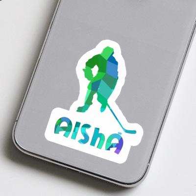 Sticker Aisha Hockey Player Laptop Image