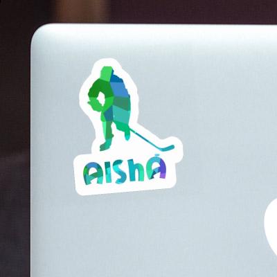 Sticker Aisha Hockey Player Laptop Image