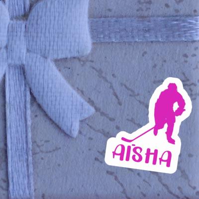 Aisha Sticker Hockey Player Laptop Image