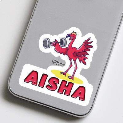 Aisha Sticker Weight Lifter Laptop Image