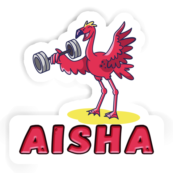 Aisha Sticker Weight Lifter Notebook Image