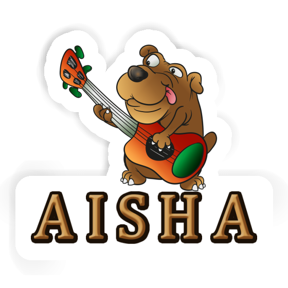 Sticker Guitarist Aisha Notebook Image