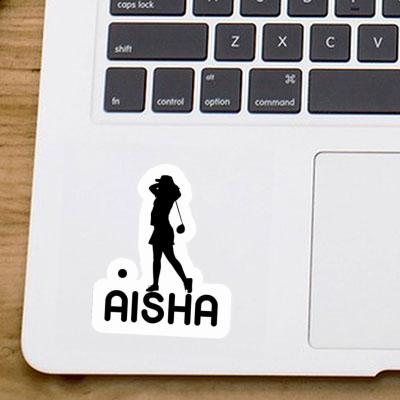 Sticker Golfer Aisha Notebook Image