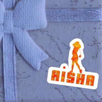 Aisha Sticker Golfer Notebook Image