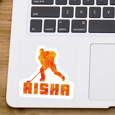 Sticker Aisha Hockey Player Laptop Image