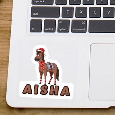 Aisha Autocollant Cheval de Noël Notebook Image