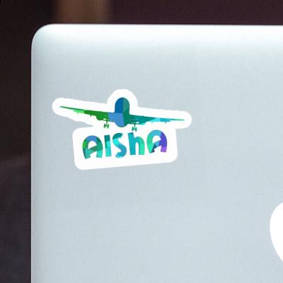 Aisha Sticker Airplane Laptop Image