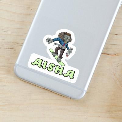 Sticker Aisha Snowboarder Notebook Image