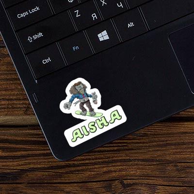 Sticker Aisha Snowboarder Laptop Image