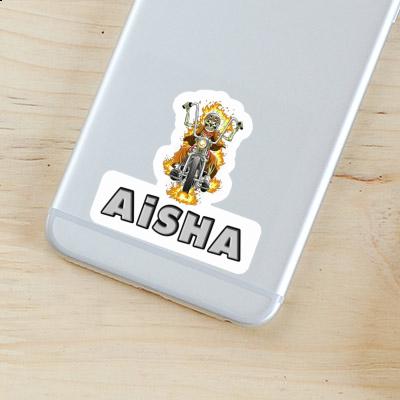 Autocollant Aisha Motocycliste Notebook Image