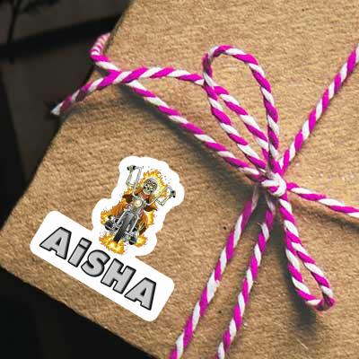 Autocollant Aisha Motocycliste Notebook Image