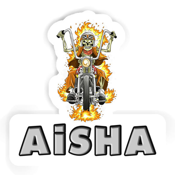 Sticker Motorcycle Rider Aisha Notebook Image