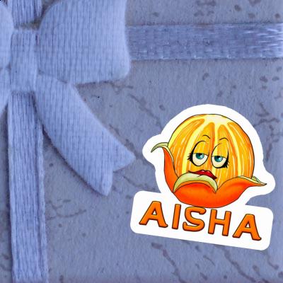 Orange Sticker Aisha Notebook Image