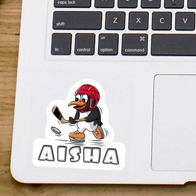 Pingouin de hockey Autocollant Aisha Laptop Image