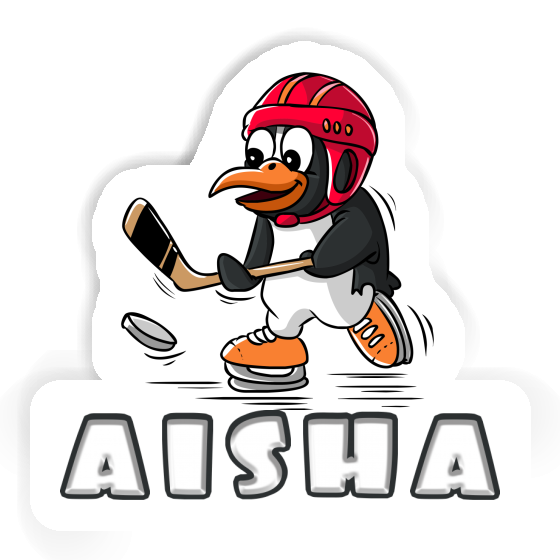 Pingouin de hockey Autocollant Aisha Gift package Image