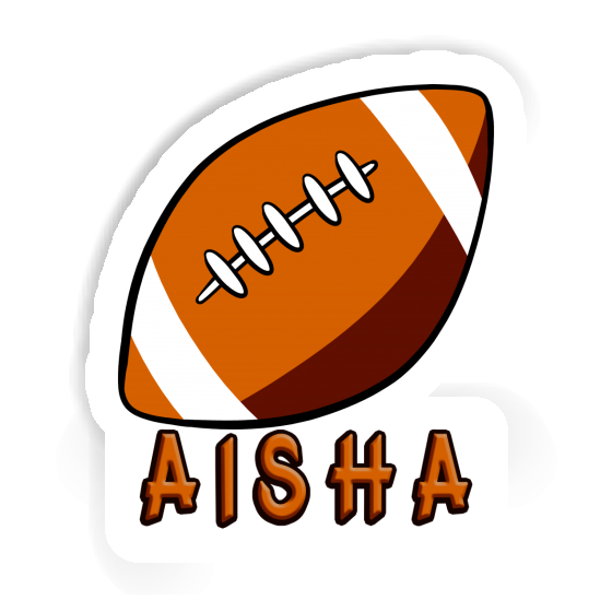 Aisha Sticker Rugby Ball Notebook Image