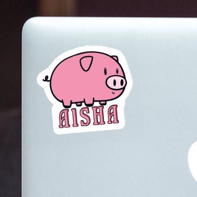 Aisha Sticker Pig Notebook Image
