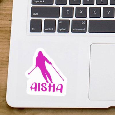 Sticker Aisha Skifahrerin Laptop Image