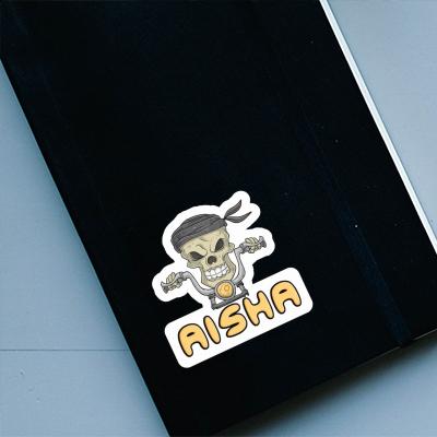 Aisha Sticker Motorbike Rider Laptop Image