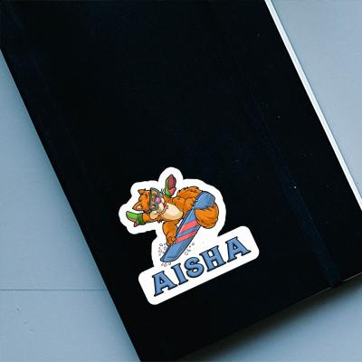 Sticker Aisha Snowboarder Notebook Image