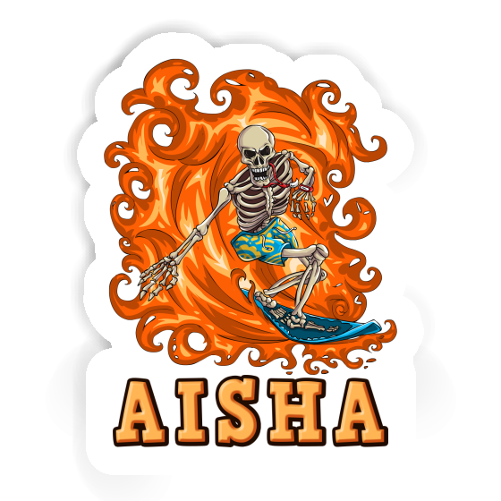 Aisha Autocollant Surfer Image