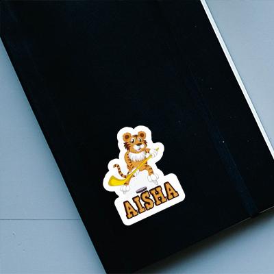 Sticker Ice-Hockey Player Aisha Notebook Image