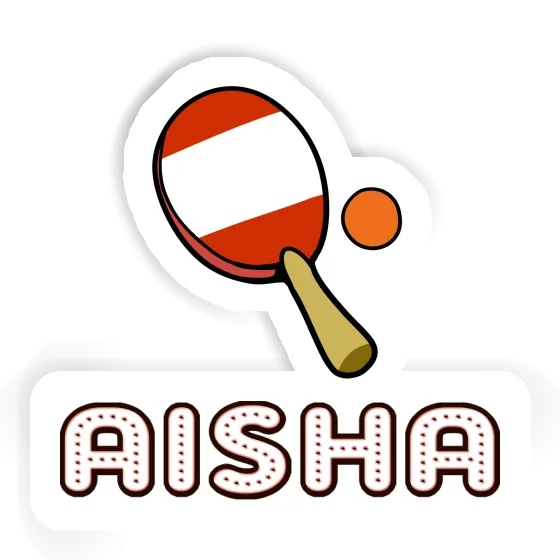 Aisha Autocollant Raquette de ping-pong Image