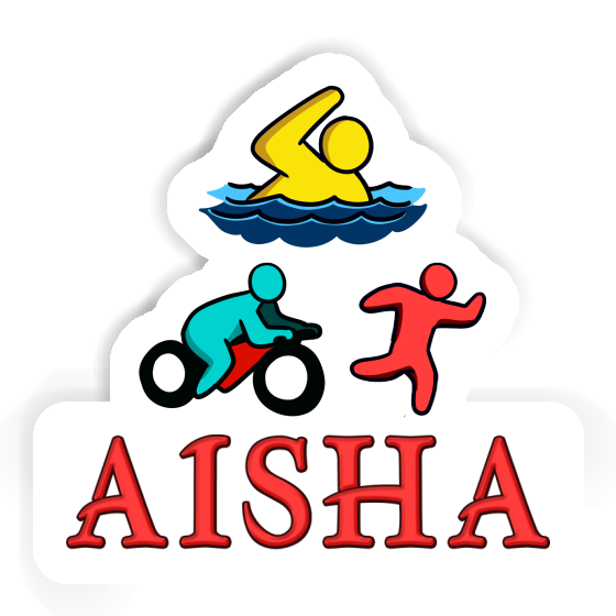 Triathlete Sticker Aisha Laptop Image