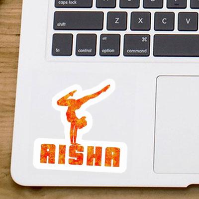 Sticker Aisha Yoga Woman Laptop Image