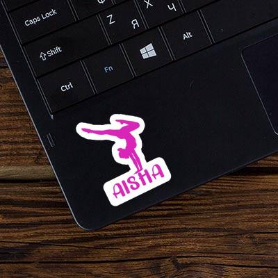 Yoga-Frau Sticker Aisha Laptop Image