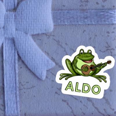 Guitar Frog Sticker Aldo Laptop Image