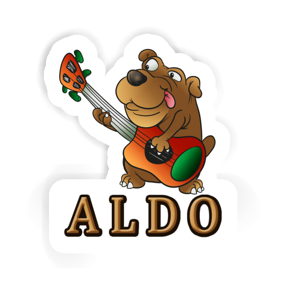 Guitar Dog Sticker Aldo Gift package Image