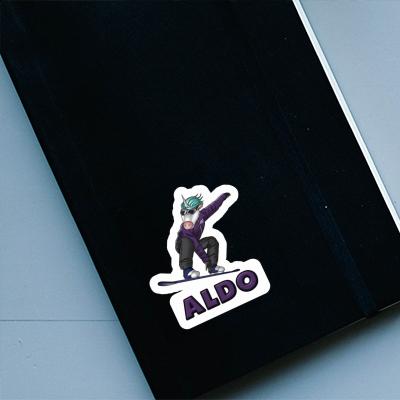Snowboarder Sticker Aldo Gift package Image