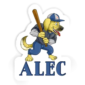 Alec Sticker Baseball Dog Image